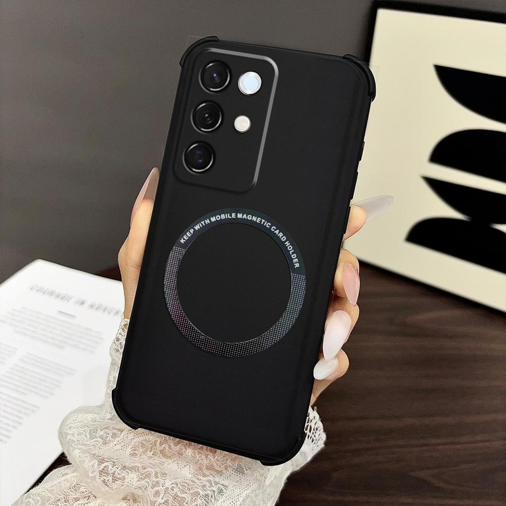 Чехол для realme C85 5G, 15x 5G, Матовый магнитный чехол с покрытием 'Skin-Feel', Защита углов с воздушными подушками, Ударопрочный бампер