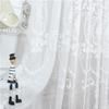 1 шт. Современная вышитая полупрозрачная шторная панель с кулиской, оконные драпировки для гостиной, спальни, геометрический узор, всесезонный пасторальный стиль