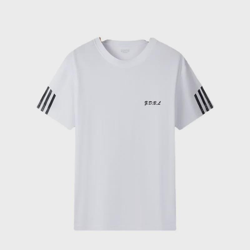 Мужской комплект из быстросохнущих спортивных шорт и свободной футболки для фитнеса, летних видов спорта, баскетбола и бега.