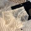 Plus Size Ladies New Ice Silk Traceless Sexy Pure Desire Jacquard Lace Breathable Mid Waist Panties
