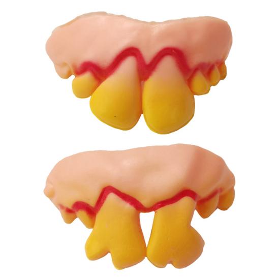 10Pcs Funny Vampire Zombie Denture Teeth Halloween Cosplay Costume Trick Toys