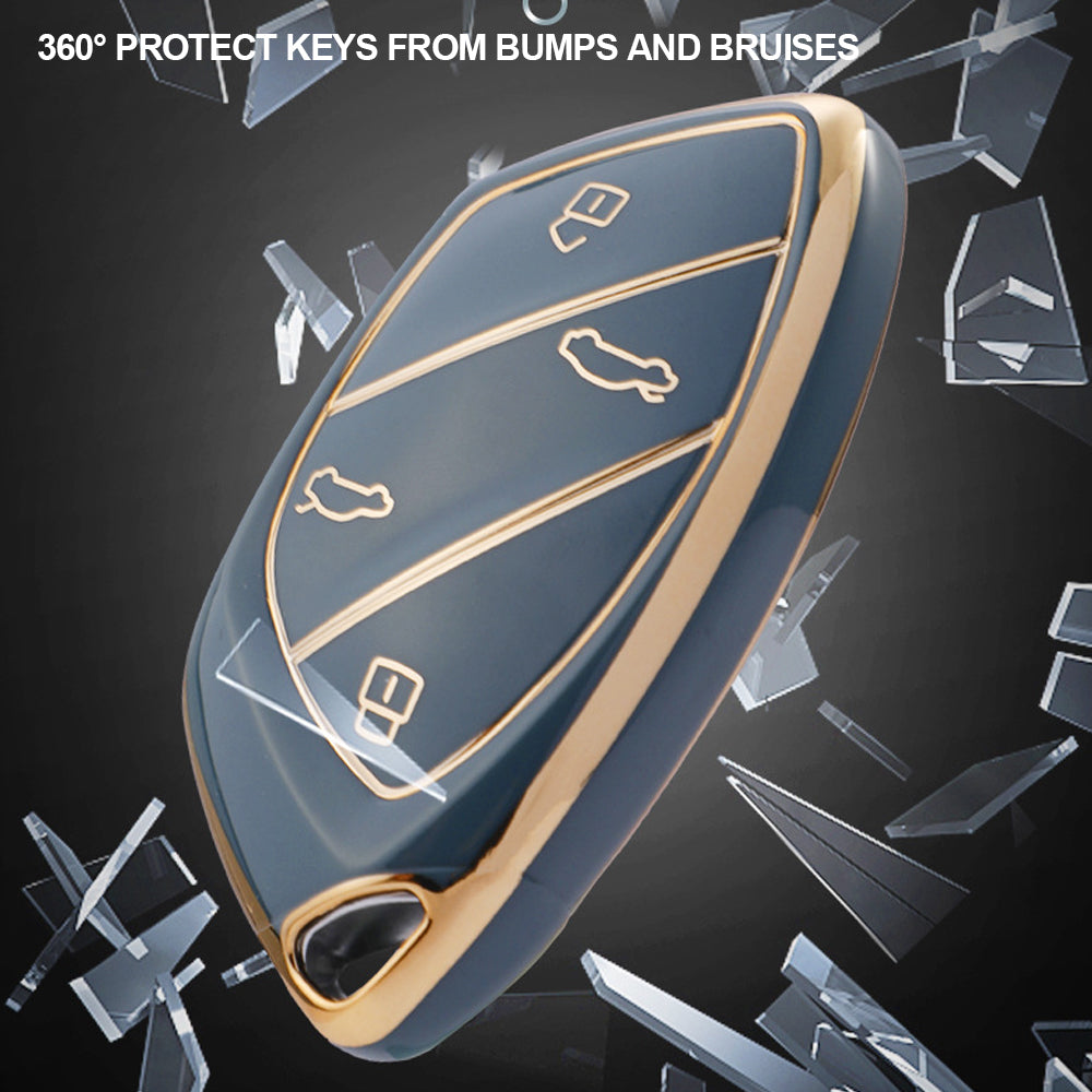 Чехол для автомобильного ключа из ТПУ с 4 кнопками, защитный чехол для пульта дистанционного управления, автомобильные аксессуары для Roewe Ei5 MARVELX Marvelr MG ZS EV HS EHS ZX GT