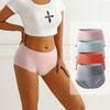 High Waisted Underwear for Wome Made of Pure Cotton In Large Size with A Cinched Antibacterial Crotch Triangle Panties