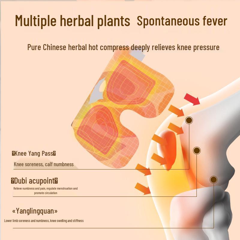 Наколенники Jiuzhitang с согревающим ладаном - Теплые паровые мокса-пластыри для защиты от холода