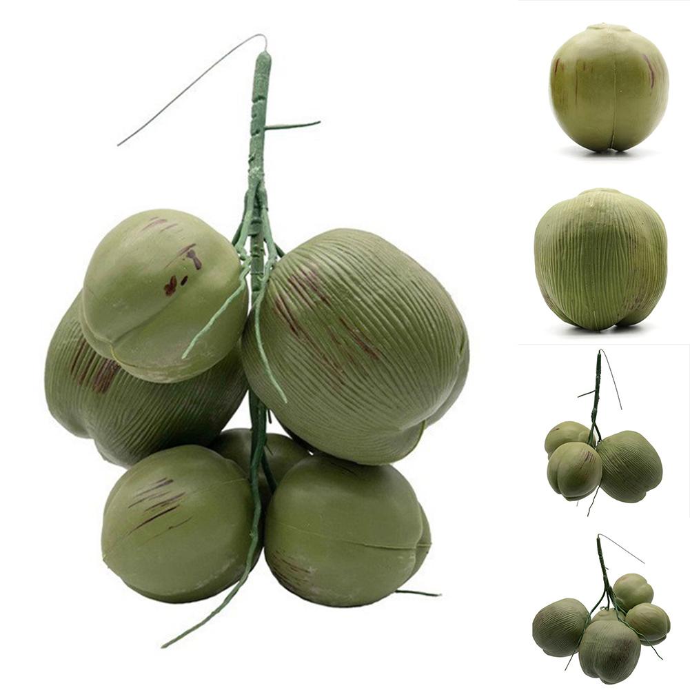 Фруктовый орнамент Искусственный кокос Поддельный декор для фермерского дома Имитация фруктов Реквизит Украшения Имитация кокосов Искусственные фрукты Реквизит