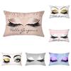 Peach Skin Waist Pillowcase Eyelash Print Cushion Cover Sofa Office Cushion Cover