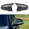 2pcs Rearview Mirror Cover Cap Carbon Fibre Black For BMW Series 1 2 3 4 X M 220i 328i 420i F20 F21 F22 F23 F30 F32 F33 F36