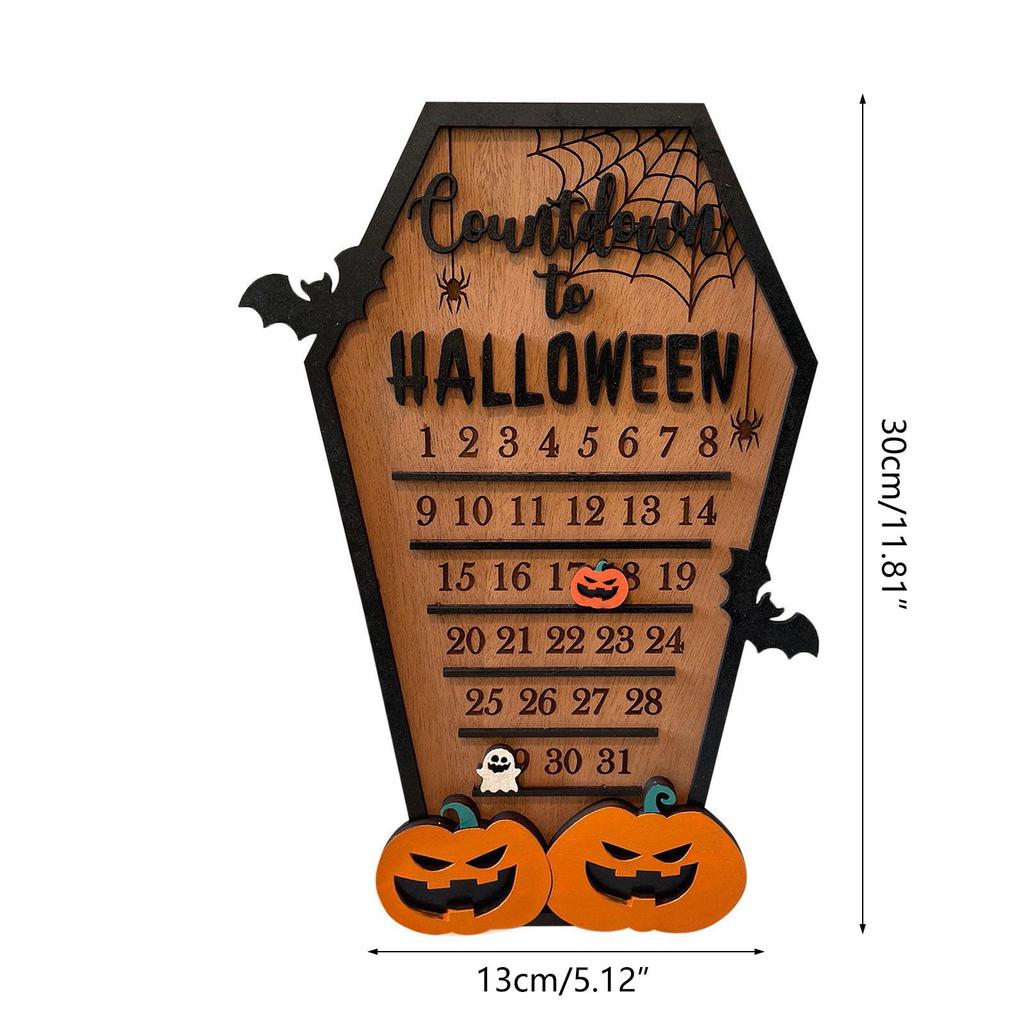 Обратный отсчет до Хэллоуина, деревянный гроб, адвент-календарь, тыква, 31 день, календари обратного отсчета на Хэллоуин для детей, домашний декор