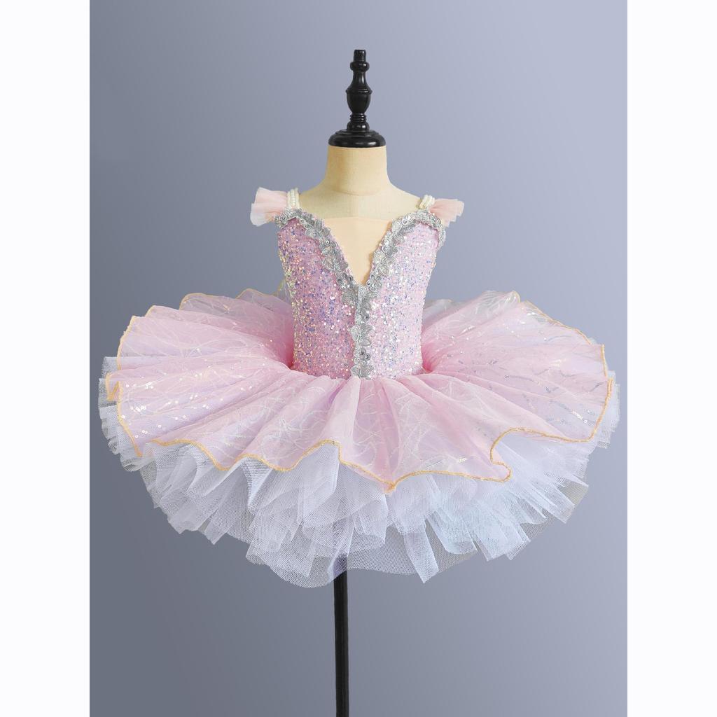 Белое балетное платье-пачка для малышей, джазовые танцы, детская балетная пачка, одежда для танцев