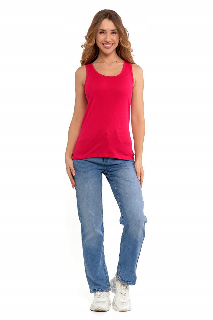 Women's Cotton Tank-Top T-shirt with Straps Classic MORAJ 3XL FUCHSIA