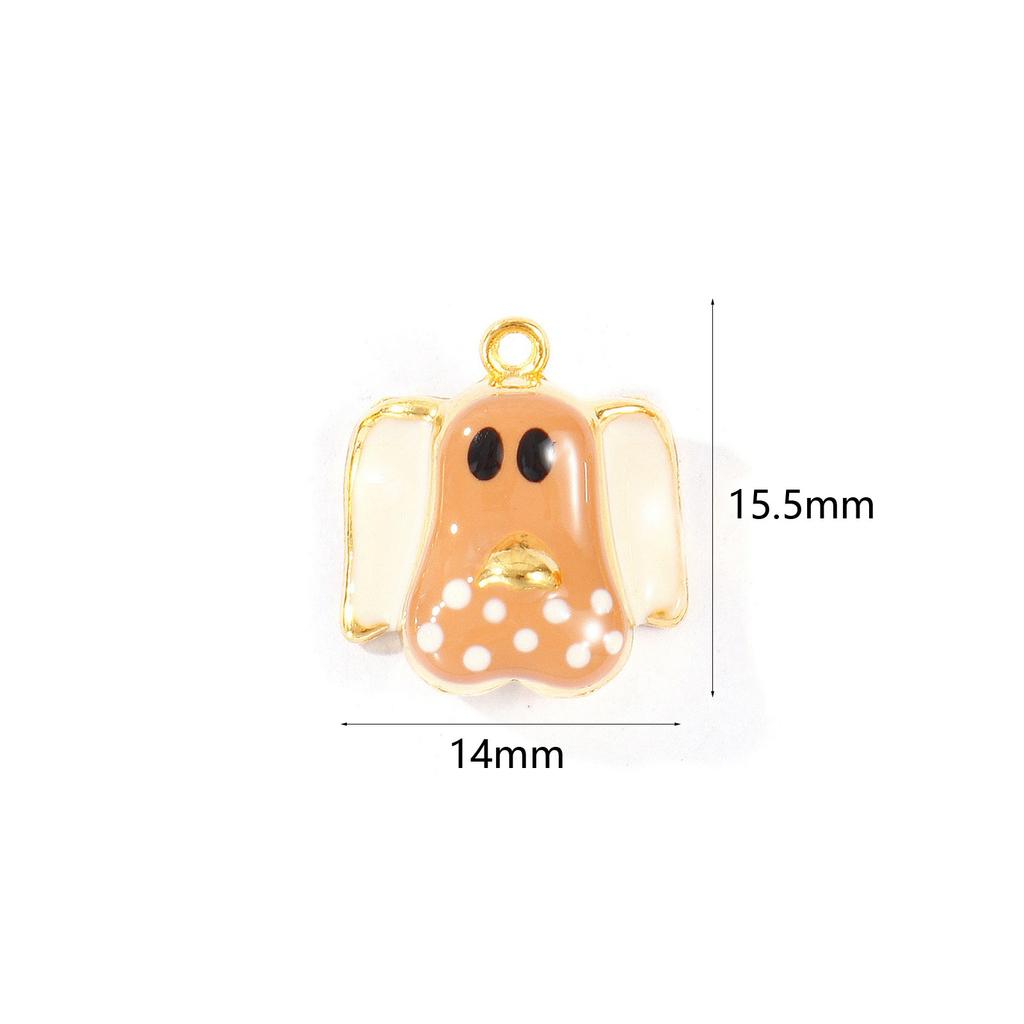 2pcs 304 Stainless Steel Cute Dog Charms 18K Gold Plated Multicolor Enamel Pendants For DIY Necklace Bracelet Jewelry Making