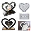 1set Crystal Epoxy Love Shape Photo Frame Setting Table Love Photo Frame Mold Pendant Listing Silicone Mold