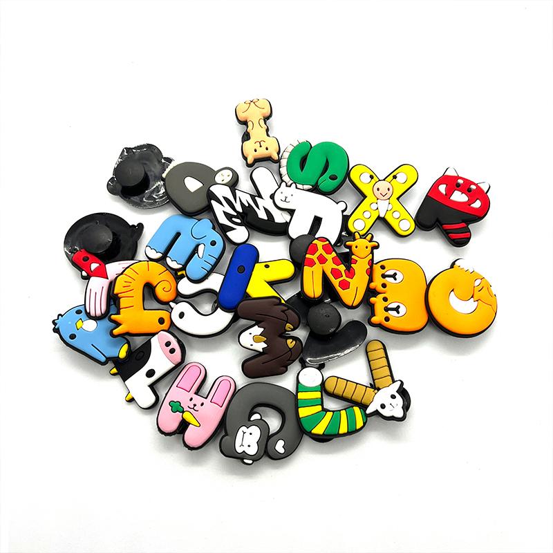 26 шт., креативные подвески для обуви из ПВХ серии «Алфавит» для украшения обуви