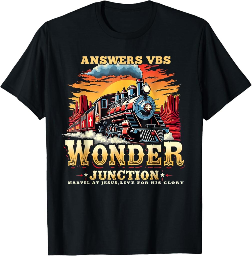 Ответы VBS Wonder Junction Христианская тематика Поезд Одежда Футболка