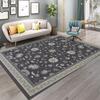 Modern Retro Floral Print Carpet for Living Room Sofa Rug Home Decor Bedroom Rug Lounge Hallway Floor Mat Doormat Washable