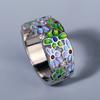 Women's Jewelry Elegant Colored Flower Ring Handmade Enamel Ring Bohemian Style Attending Party Elegant Jewelry for Women