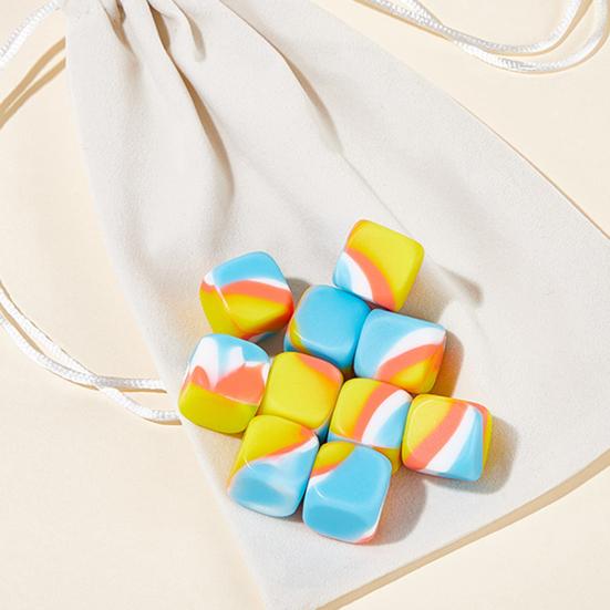 10 шт. ностальгическая игра по ловле камней с тканевой сумкой для развития координации движений рук и глаз, цветные традиционные игральные кости, игрушка для захвата кубиков