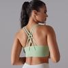 U-neck Crisscross Straps Sports Bra Women Push Up Workout Athletic Yoga Brassiere Padded Straps Backless Gym Crop Tank Tops