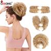 Synthetic Messy Straight Hair Bun Extension Adjustable Hair Combs Clip In Short Ponytail Scrunchie Chignon Ponytail Hairpieces
