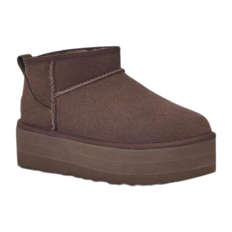 UGG Классические ультра мини-ботинки на платформе Burnt Cedar женские кроссовки коричневые 1135092-BCDR
