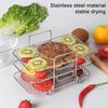 Universal Air Fryer Rack Rustproof Dishwasher Safe Stackable Three Layer Air Fryer Rack Stainless Steel Dehydrator Rack