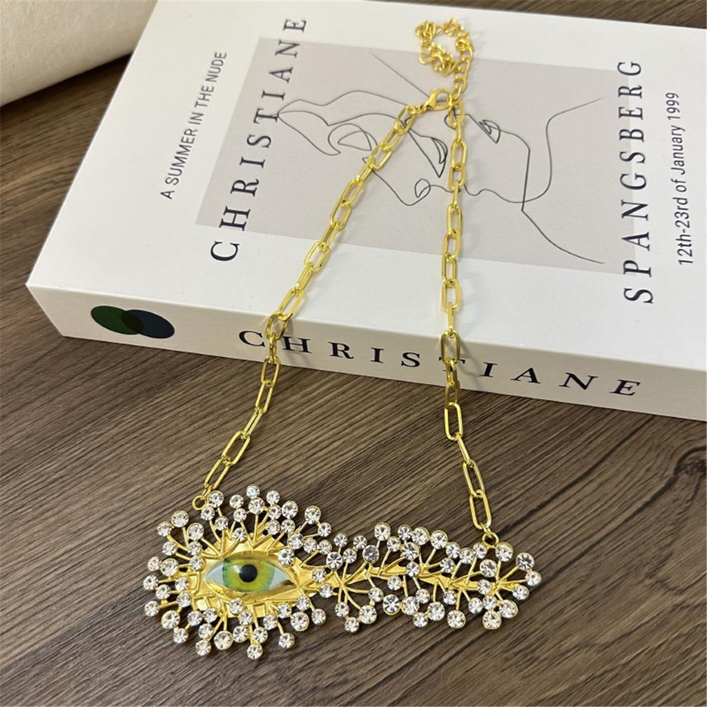 Tooxika Французский Парижский Стиль Индивидуальность Взрыв Глаза Полные Бриллиантов Ожерелье Легкая Роскошь Высокое Чувство Моды Подиум Цепочка на Ключицу для Женщин