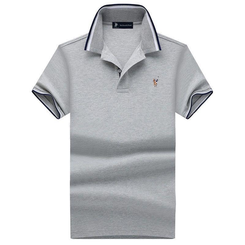 TrendHub Men's Polo Shirts Short Sleeve Business Casual Male T-shirts