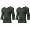 SSK Low Neck Sleeve Fitted Undershirt SCBL751M D Green M SC 3/4 (2-Pack) (51)
