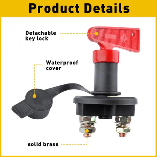 Car Racing Master Battery Disconnect Quick CutShut Off Safety Switch Kill