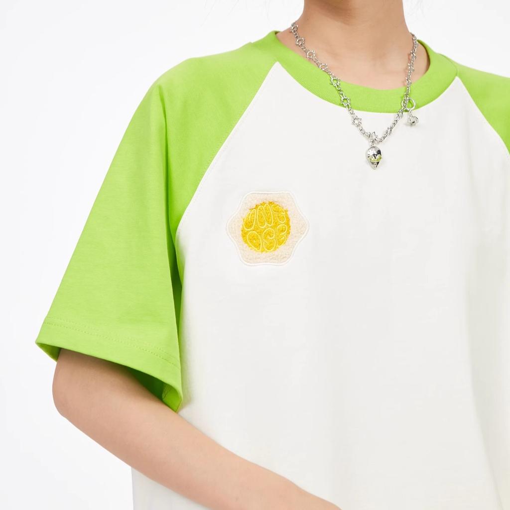 Summer Color stitching T Shirt for Women pure Cotton Tee Shirt Clothes Harajuku Oversized T-shirts Y2k Tops Hip Hop Streetwear