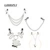 Sexy Flirt Nipple Clamp Labia Breast Nipples Clamps With Chain Clips Stimulator SM Fetish Sex Toys For Couple Slave Breast