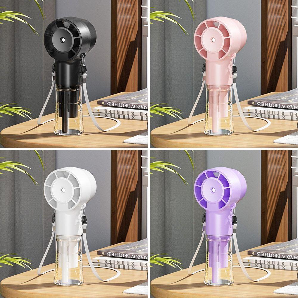 Portable Neckloop Fan with Water Spray Mist Mini Fan Multi-function Air Cooler Outdoor