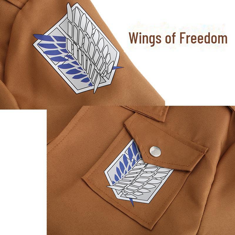 Атака титанов Survey Corps Wings of Freedom унисекс косплей куртка (Маленький)