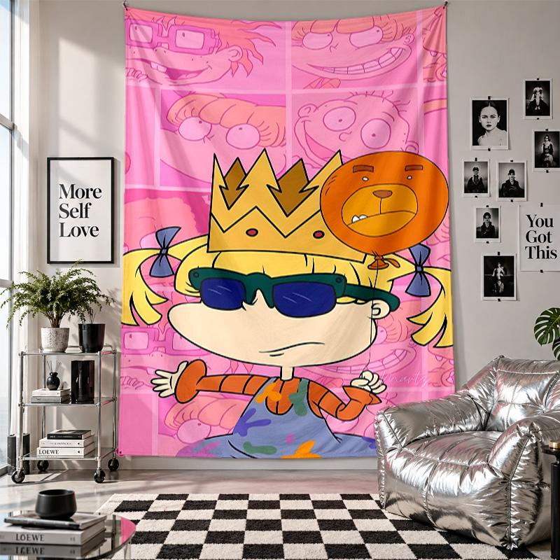 Wall TapestryRugrats Art Hanging Cloth Decorative Background Cover for Room Decoration