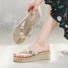 High-heeled Flip-flops Women's Summer Platform Beach Shoes Dai Cool Slippers Ethnic Style Dai Shoes