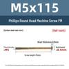 Yigu Zinc-Plated Carbon Steel PM Phillips Round Head Machine Screws M3/M4/M5