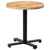 VidaXL Bistro Table Round Ø70x75 Cm Raw Mango Wood