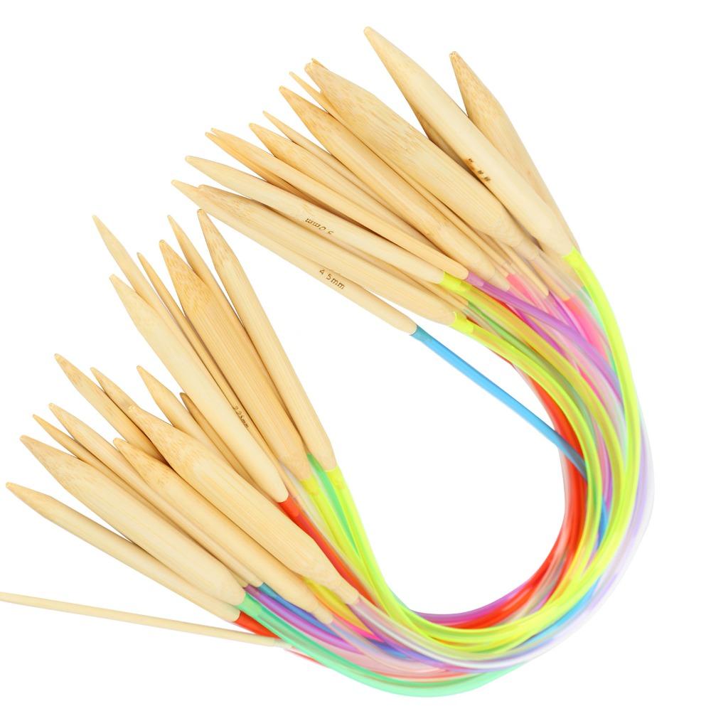 18pcs Wood Double Point Knitting Needles 2mm - 10mm Sizes Knitting Tool Set For Weave