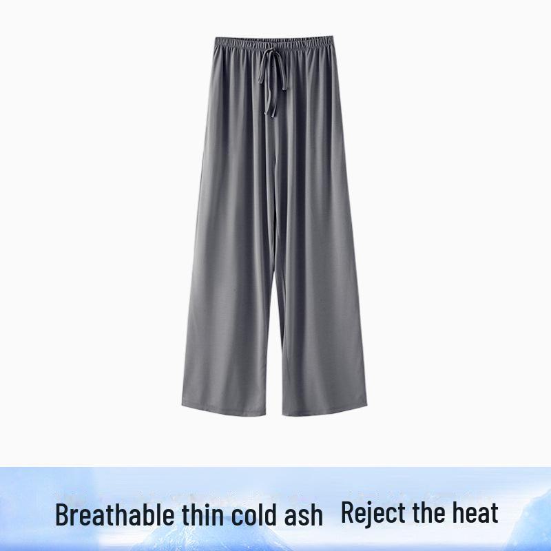 Женские летние свободные пижамные брюки из модала с широкими штанинами — дышащие и удобные для использования на открытом воздухе домашние брюки из ледяного шелка.