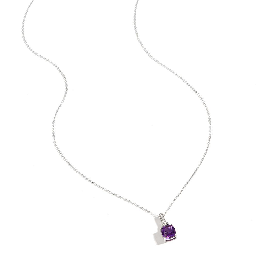 Stunning Silver Earring Ring Necklace for Women & Girls Natural Amethyst February Birthstone Jewelry Proposal Dating Love Gift