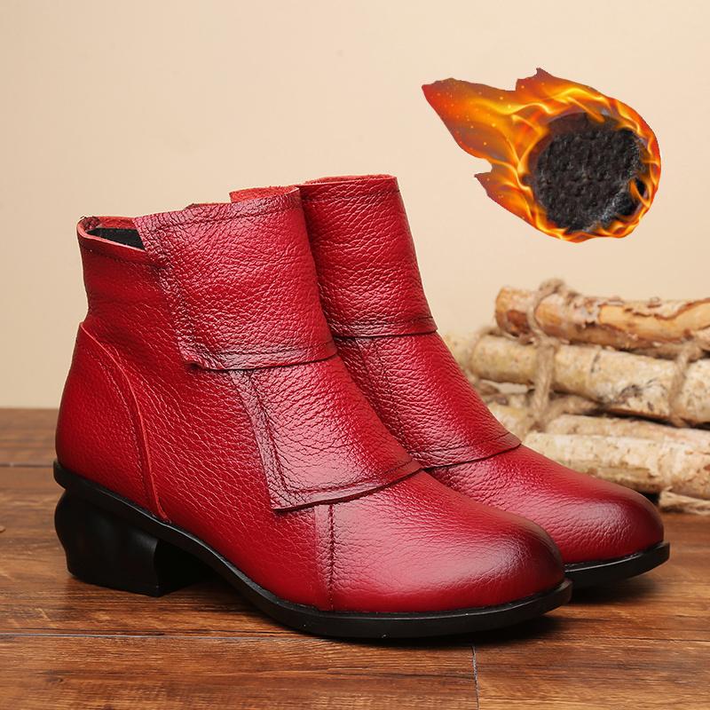 Ботильоны женские водонепроницаемые из натуральной кожи синие туфли на квадратном каблуке женские винтажные удобные ботинки роскошные туфли на каблуке