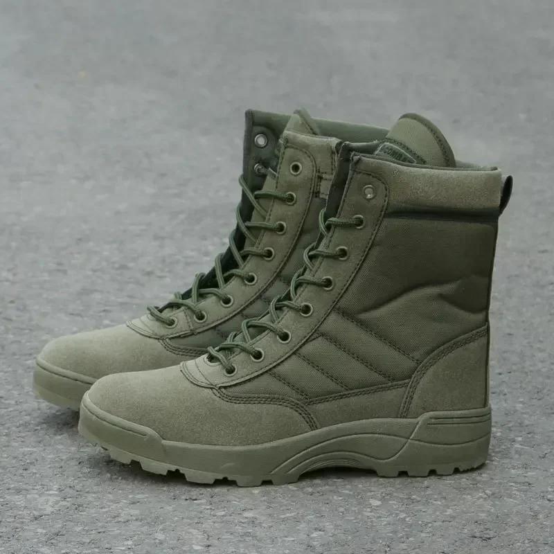 Fashion Tactical Boots Men Boots Special Force Desert Combat Boot Outdoor Hiking Boots Ankle Shoes Men Work Safty Shoes
