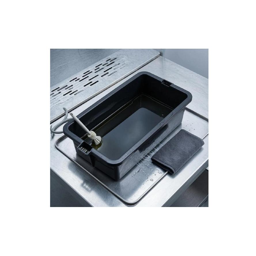 Oil Drain Pan Pouring Spout Parts Cleaning Pan Auto Maintenance Sleek Finish Garage Supply Black for Workshop