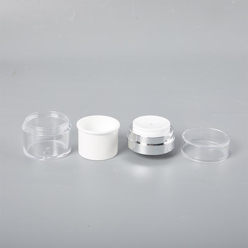 15G 30G 50G Косметическая банка акриловая многоразовая банка для крема вакуумная бутылка пресс-стиль баночка для крема флаконы безвоздушный косметический контейнер