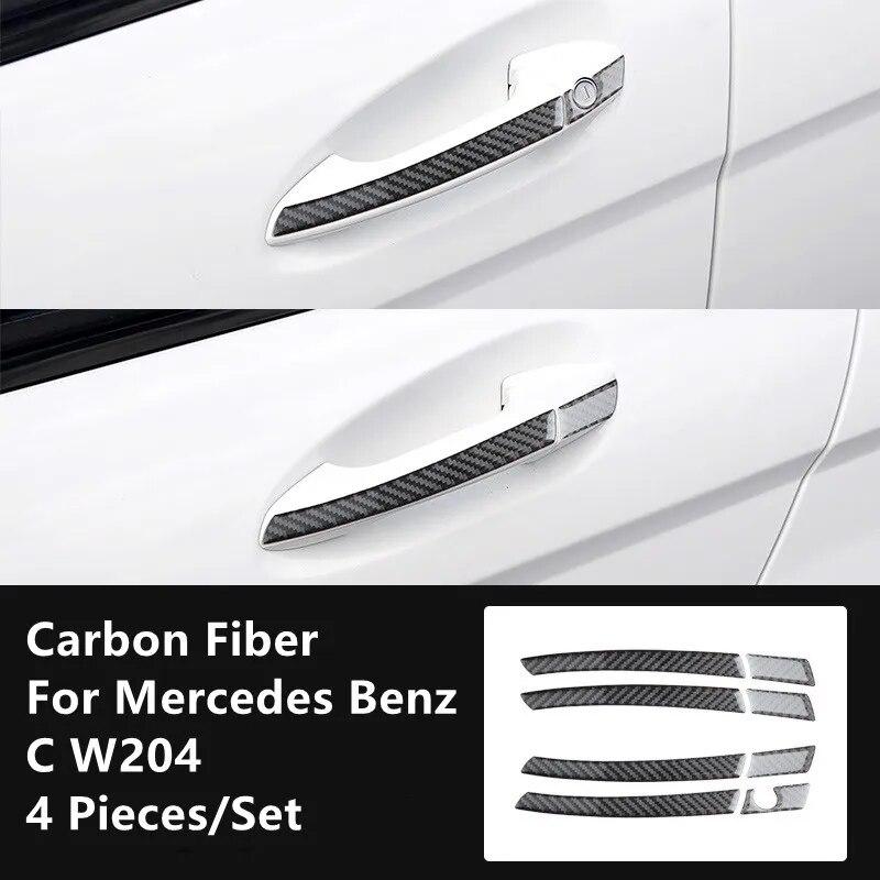 Углеродное волокно, модификация салона автомобиля, накладка, полоски, декоративные наклейки для Mercedes Benz C W204, внутренние аксессуары автомобиля