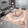 Luxurious Vintage Floral Print Area Rug Non-Slip Machine Washable Floor Mat for Living Room Bedroom Office Decor Washable Carpet