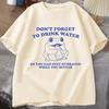 Stay Hydrated While You Suffer TShirt Vintage Style Funny Frog Graphic Tee Summer Short Sleeve Tshirts Women clothing Fashion