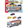 TAKARA TOMY "Подарочный набор Tomica Let's play with Tomica Carrier Car Set" Мини-машинка для детей от 3 лет и старше. Стандарты безопасности игрушек прошли сертификацию ST Mark.