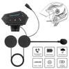 Беспроводная мотоциклетная гарнитура для шлема, Bluetooth-наушник с микрофоном для громкой связи, музыкальным плеером и голосовым управлением для мотоциклиста