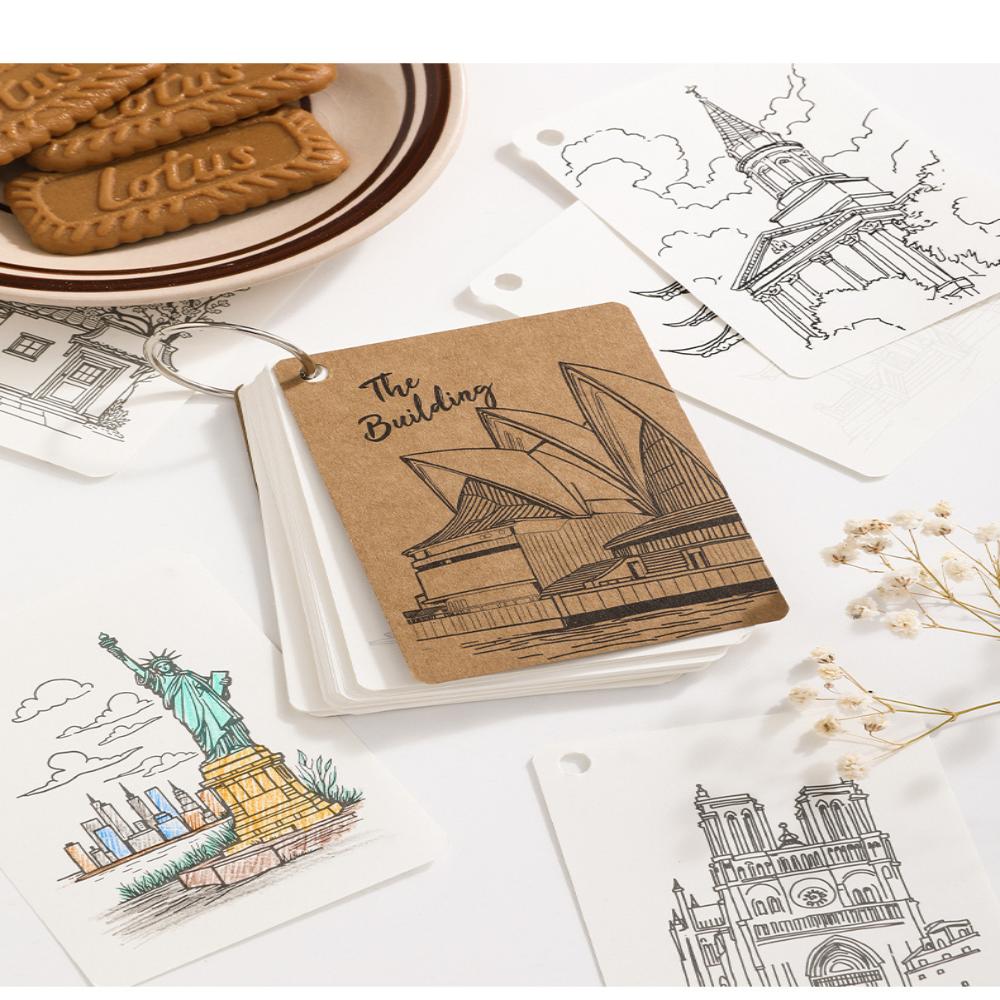 Art Sketch Pad Simple Loose Leaf Notebook Ring Buckle Sketchbook Portable Drawing Notebook For Students Art Classes